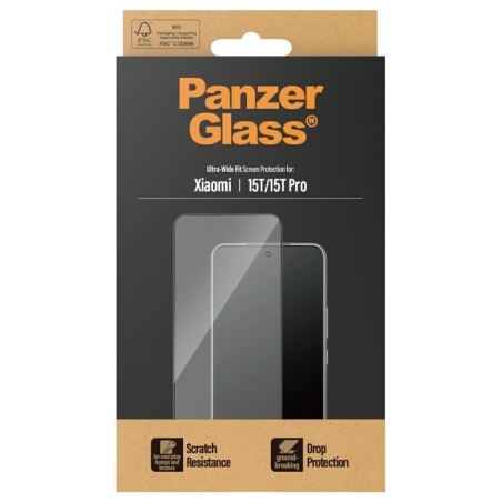 Panzerglass Screen protector | Xiaomi | 15T/15T Pro | Transparent | Ultra-Wide Fit