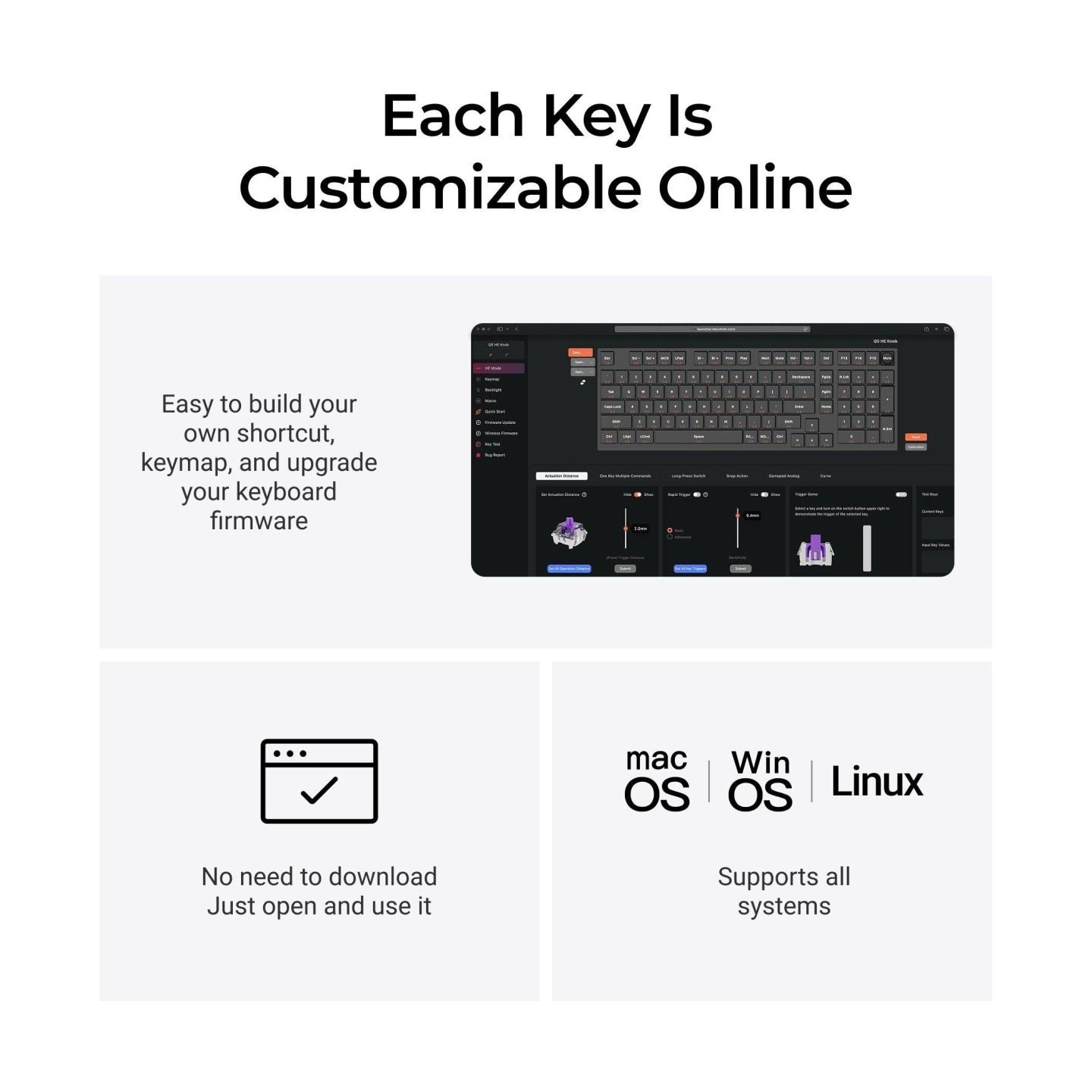 Keychron KEYBOARD WRL Q5 HE RGB/SHELL WHITE Q5H-P1 KEYCHRON