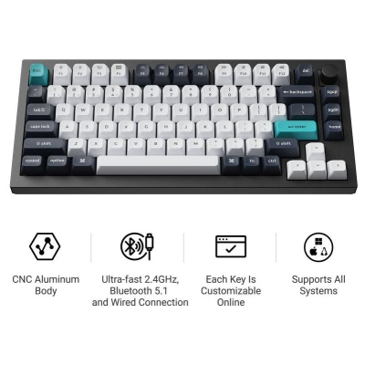 Keychron KEYBOARD WRL Q1 MAX RGB/CARBON BLACK Q1M-M4 KEYCHRON