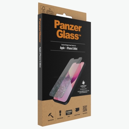 Panzerglass | Clear Screen Protector | Apple | iPhone 13 Mini | Tempered glass | Antibacterial glass; Resistant to scratches and