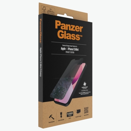 Panzerglass | Apple | iPhone 13 Mini | Tempered glass | Black | Crystal clear; Resistant to scratches and bacteria; Shock absorb
