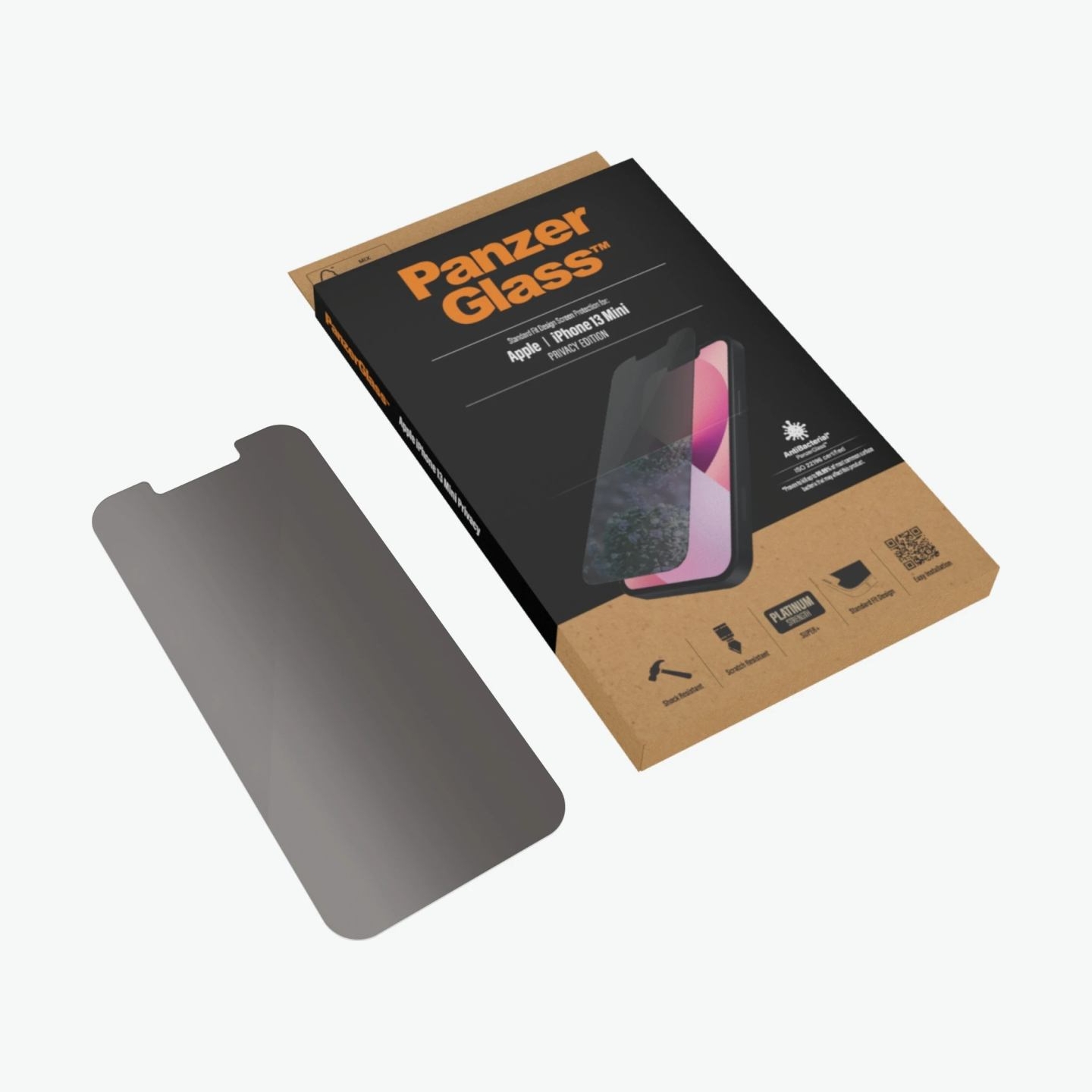 Panzerglass | Apple | iPhone 13 Mini | Tempered glass | Black | Crystal clear; Resistant to scratches and bacteria; Shock absorb