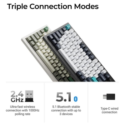 Keychron KEYBOARD WRL Q1 MAX RGB/CARBON BLACK Q1M-M4 KEYCHRON