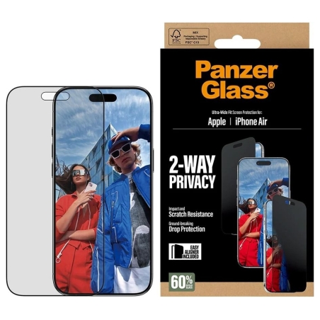 Panzerglass Screen protector | Apple | iPhone Air | Glass | Transparent | Ultra-Wide Fit w. EasyAligner