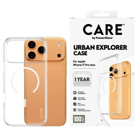 Panzerglass Flagship Case | Back cover | Apple | iPhone 17 Pro Max | Recycled plastic | Transparent | Urban Explorer w. White Ma