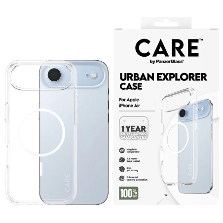 Panzerglass Back cover | Apple | iPhone Air | Recycled plastic | Transparent | Urban Explorer w. White MagSafe