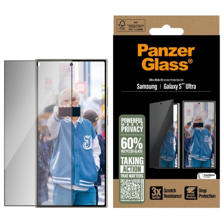 Panzerglass Privacy Screen Protector Samsung Galaxy S25 Ultra | Ultra-Wide Fit | PanzerGlass