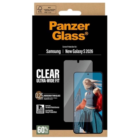 Panzerglass Screen Protector Samsung New Galaxy S26 | Ultra-Wide Fit w. EasyAligner | PanzerGlass