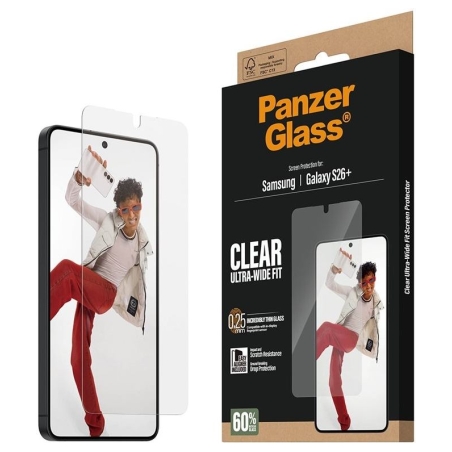 Panzerglass Screen Protector Samsung New Galaxy S26 Plus | Ultra-Wide Fit w. EasyAligner | PanzerGlass