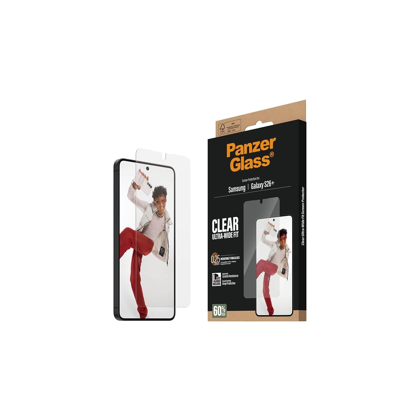 Panzerglass Screen Protector Samsung New Galaxy S26 Plus | Ultra-Wide Fit w. EasyAligner | PanzerGlass