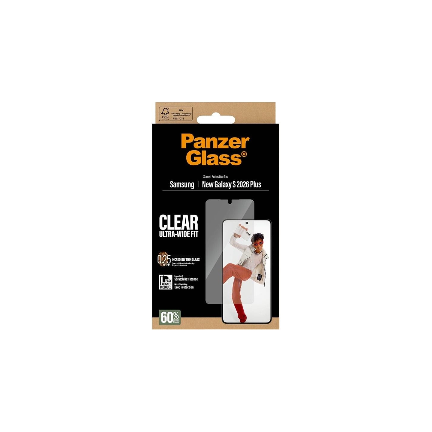 Panzerglass Screen Protector Samsung New Galaxy S26 Plus | Ultra-Wide Fit w. EasyAligner | PanzerGlass