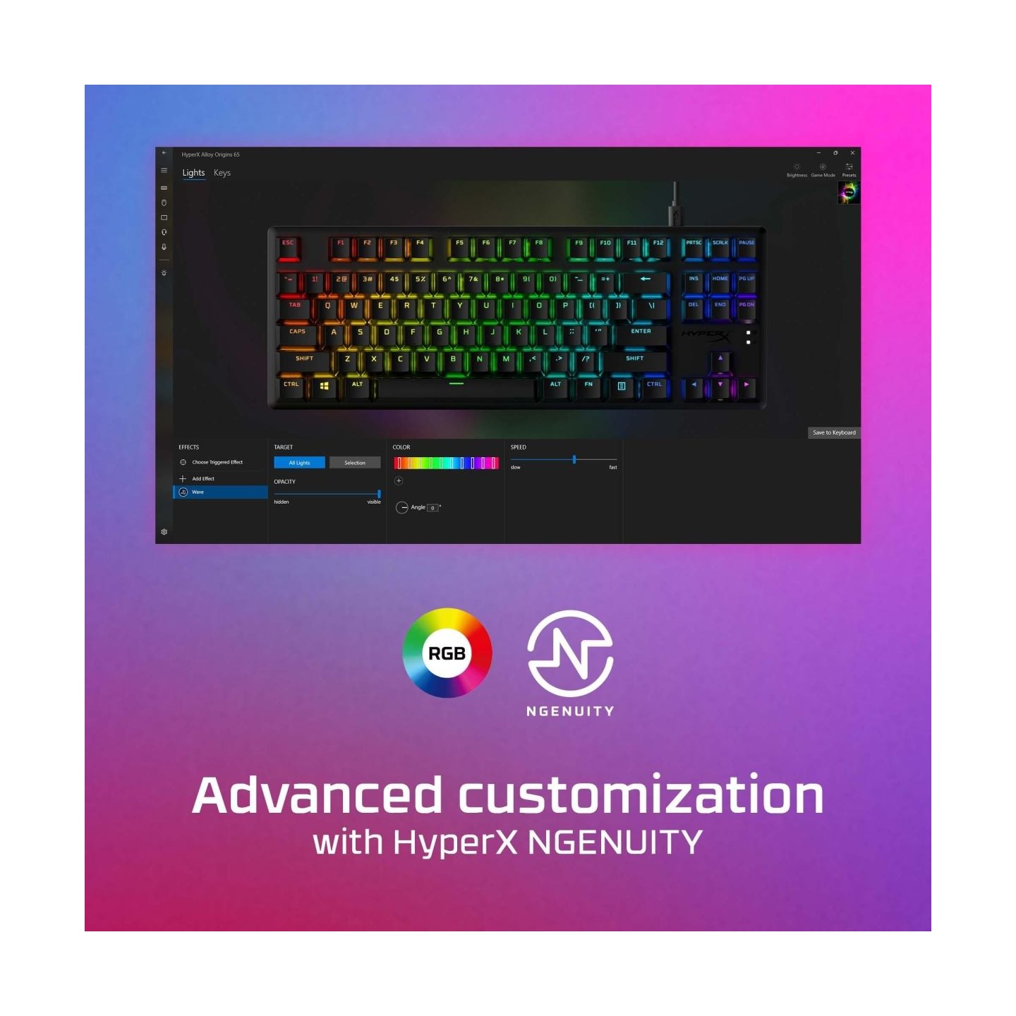 Hyperx KEYBOARD GAMING ALLOY ORIGINS/CORE ENG HX-KB7BLX-US HYPERX