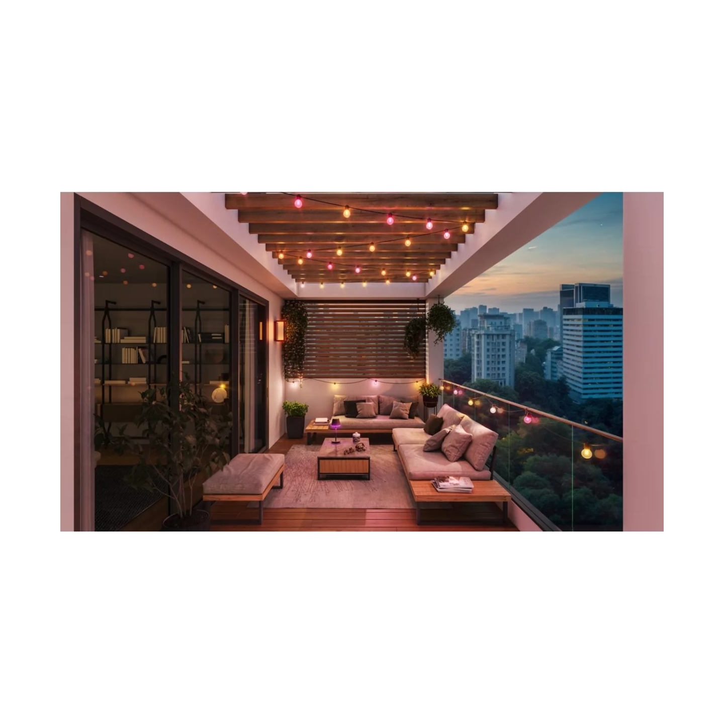 Philips Hue Hue Festavia Globe Outdoor String Lights, 14m Extension | 30 W