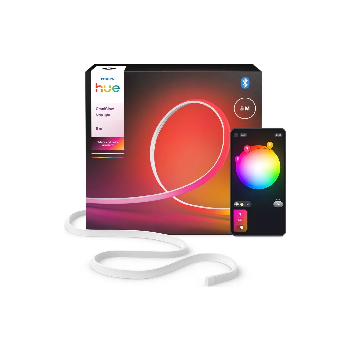 Philips Hue OmniGlow Lightstrip 5 m | 40 W | Bluetooth, Zigbee