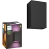 Philips Hue WCA Resonate Outdoor Wall Lantern, Black | 8 W | 2000-6500 Hue White Colour Ambiance
