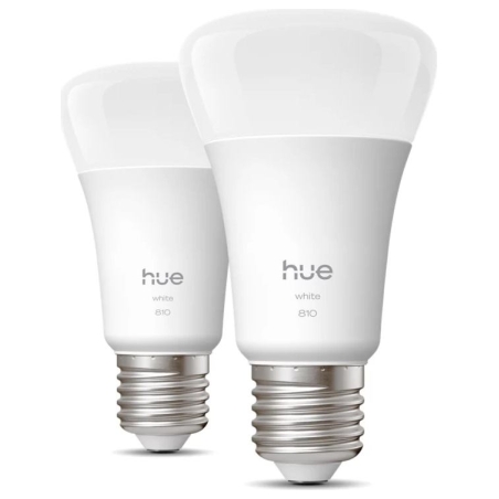 Philips Hue W 810 A60 2P EU | E27 | 7 W | Warm white to cool white light | Bluetooth, Zigbee