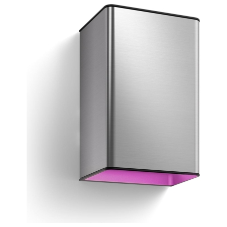 Philips Hue WCA Resonate Outdoor Wall Lantern, Inox | 8 W | 2000-6500 Hue White Colour Ambiance