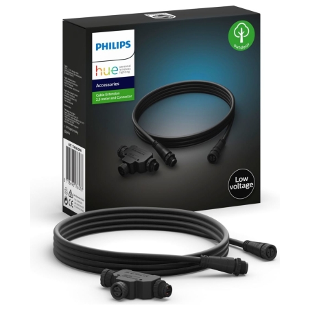 Philips Hue Outdoor 24V Cable Extension and T-connector, 2.5m