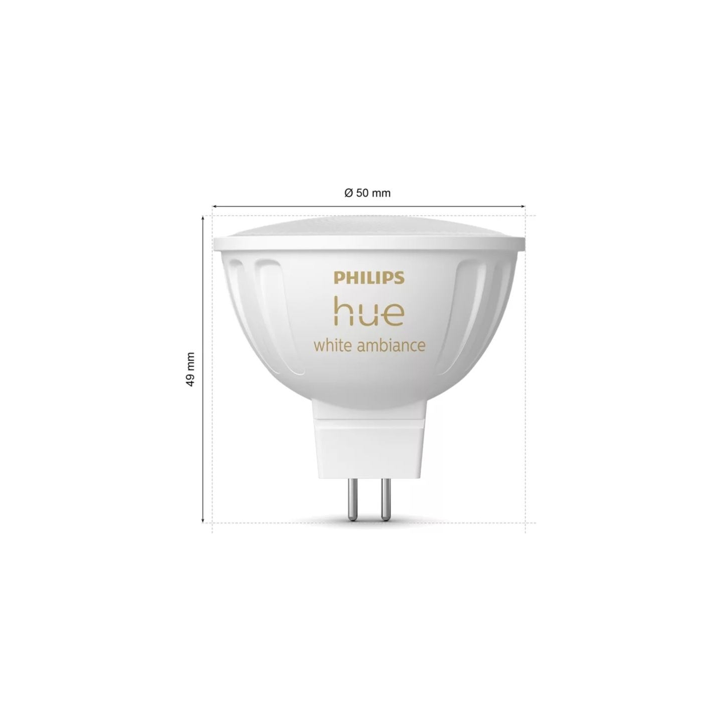Philips Hue WA 12V MR16, 2pcs pack | GU5.3 | 5.1 W | Warm to cool white light