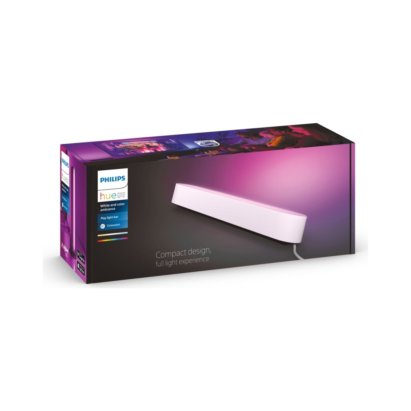 Philips Hue Play WCA Lightbar Extension, White | 42 W | 2000-6500 Hue White Colour Ambiance