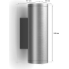 Philips Hue WCA Appear Outdoor Wall Lantern, Inox | 8 W | 2000-6500 Hue White Colour Ambiance