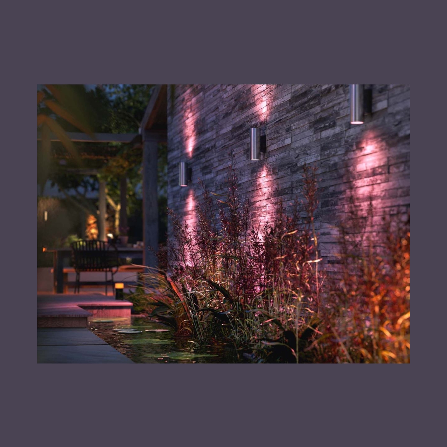 Philips Hue WCA Appear Outdoor Wall Lantern, Inox | 8 W | 2000-6500 Hue White Colour Ambiance