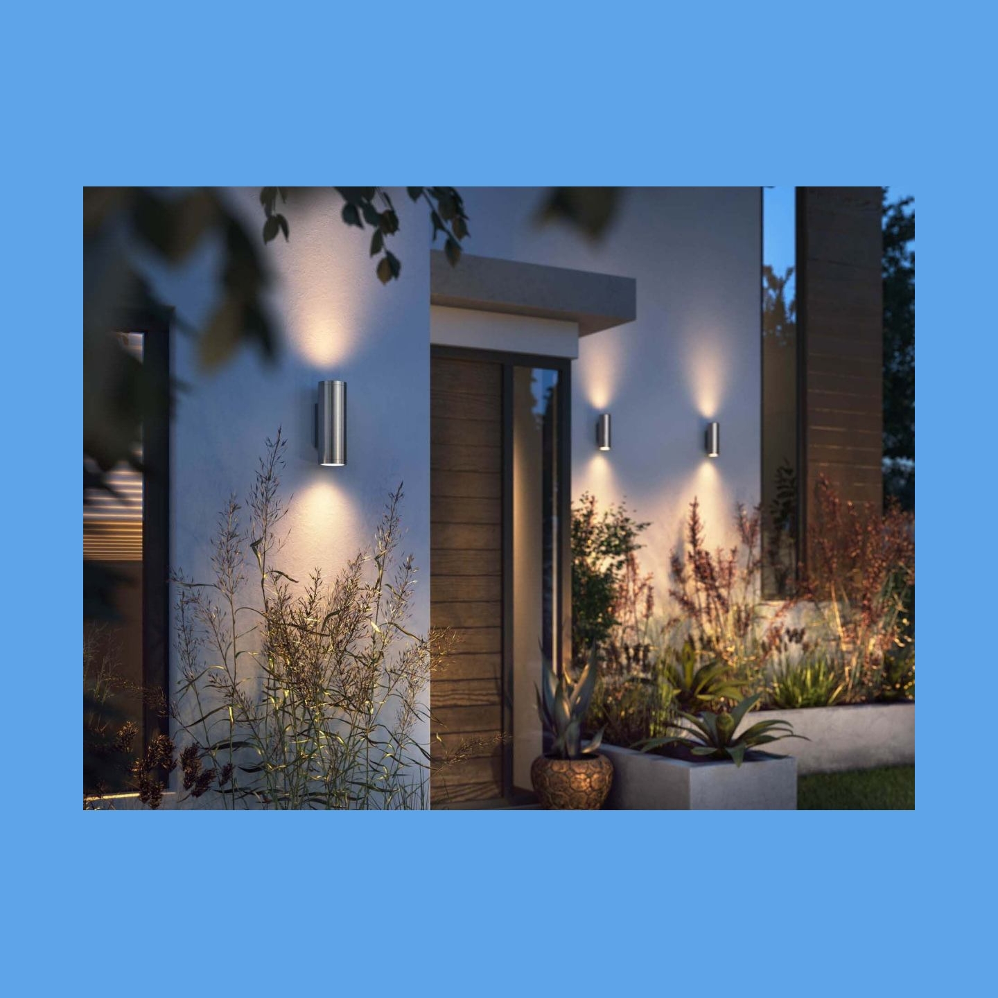 Philips Hue WCA Appear Outdoor Wall Lantern, Inox | 8 W | 2000-6500 Hue White Colour Ambiance