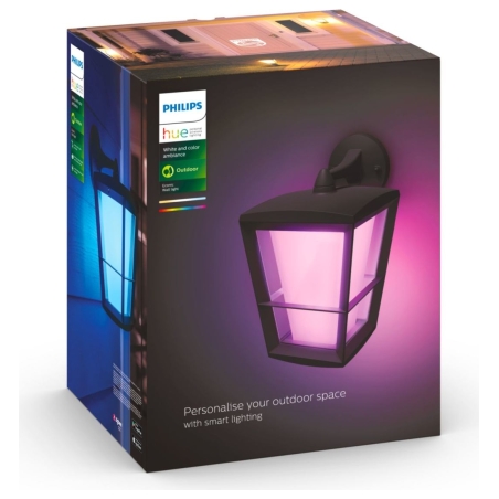 Philips Hue WCA Econic Outdoor Wall Lantern | 15 W | 2000-6500 Hue White Colour Ambiance