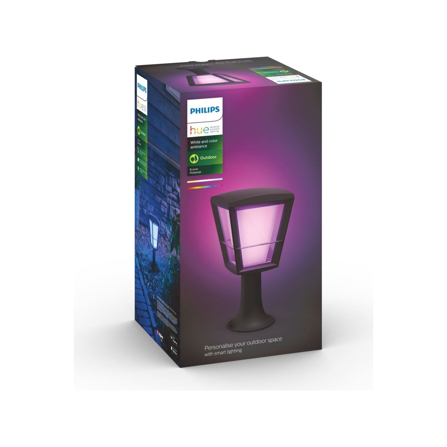 Philips Hue WCA Econic Outdoor Pedestal Lantern | 15 W | 2000-6500 Hue White Colour Ambiance