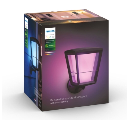 Philips Hue WCA Econic Outdoor Wall Lantern Up | 15 W | 2000-6500 Hue White Colour Ambiance