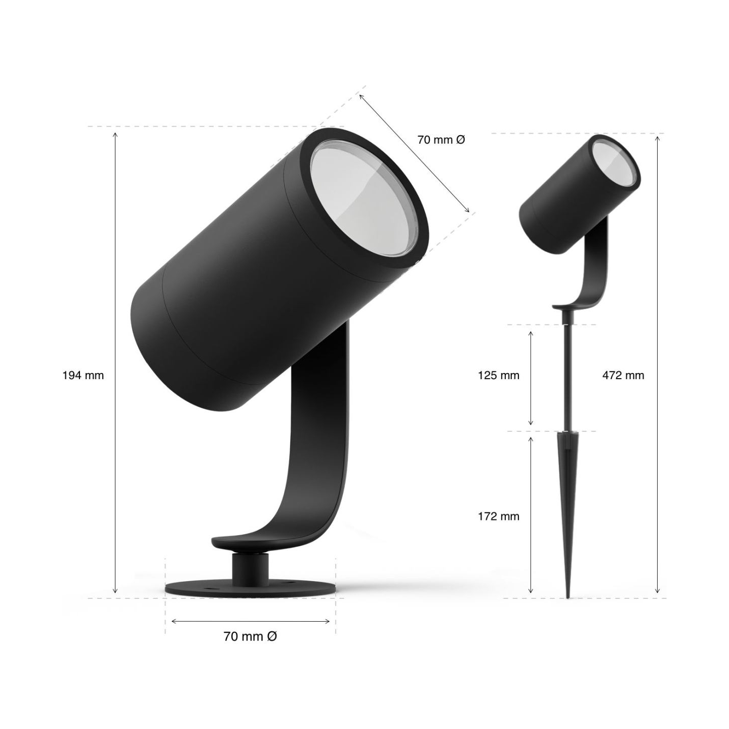 Philips Hue WCA Lily Outdoor Spot Light Base 24V | 8 W | 2200-6500 BBL CCT range