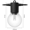 Philips Hue Hue Festavia Globe Outdoor String Lights, 21m Extension | 30 W