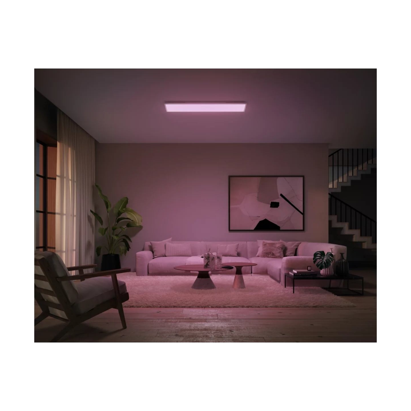 Philips Hue Surimu rectangular panel light, 120 x 30 cm | 2000-6500 Hue White Color Ambiance | Bluetooth, Zigbee