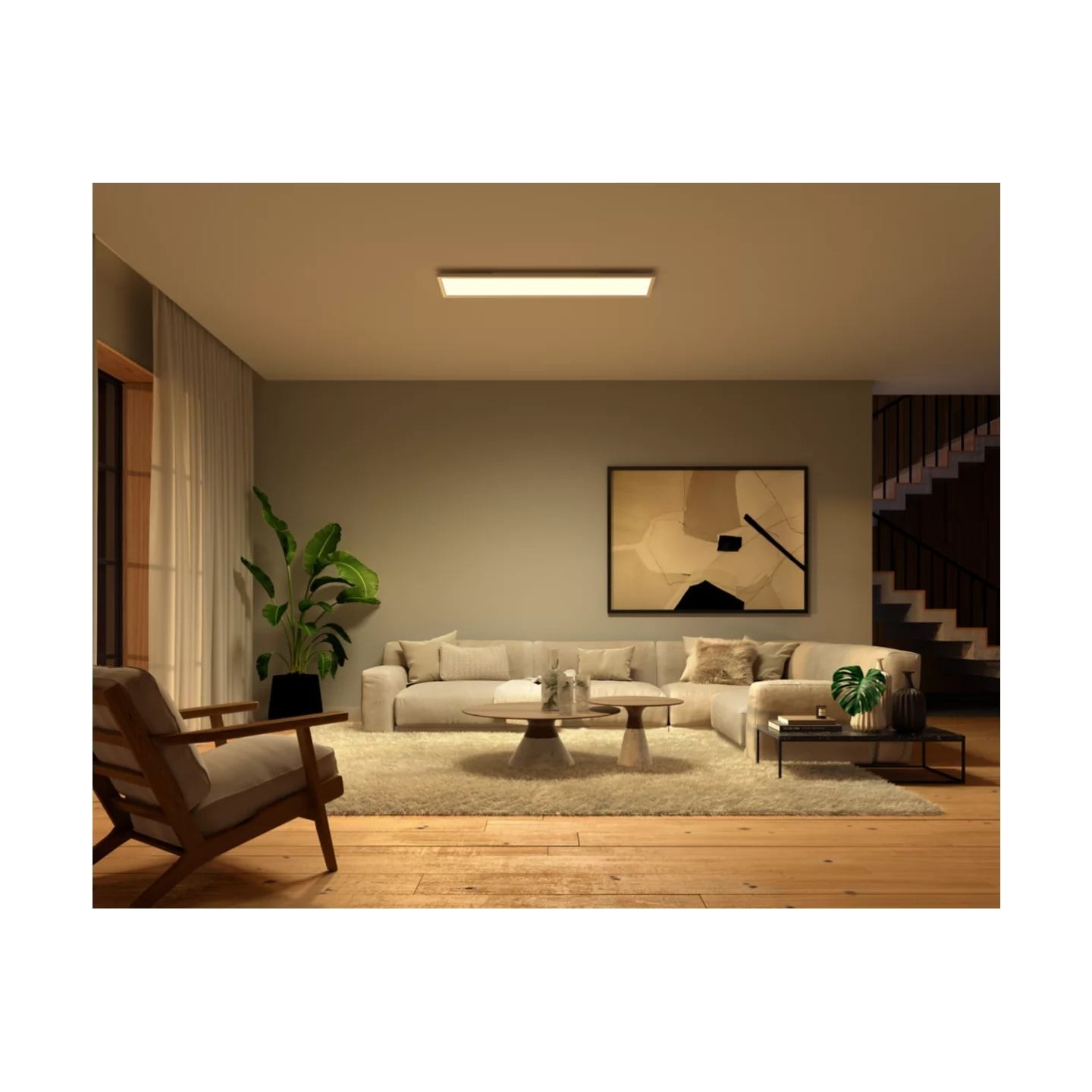 Philips Hue Surimu rectangular panel light, 120 x 30 cm | 2000-6500 Hue White Color Ambiance | Bluetooth, Zigbee