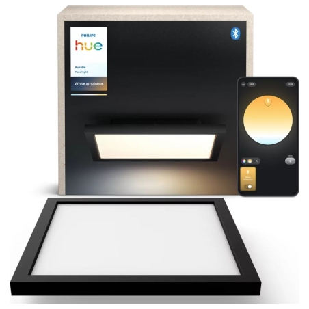 Philips Hue Aurelle square panel light, Black | 2200-6500 Hue White Ambiance