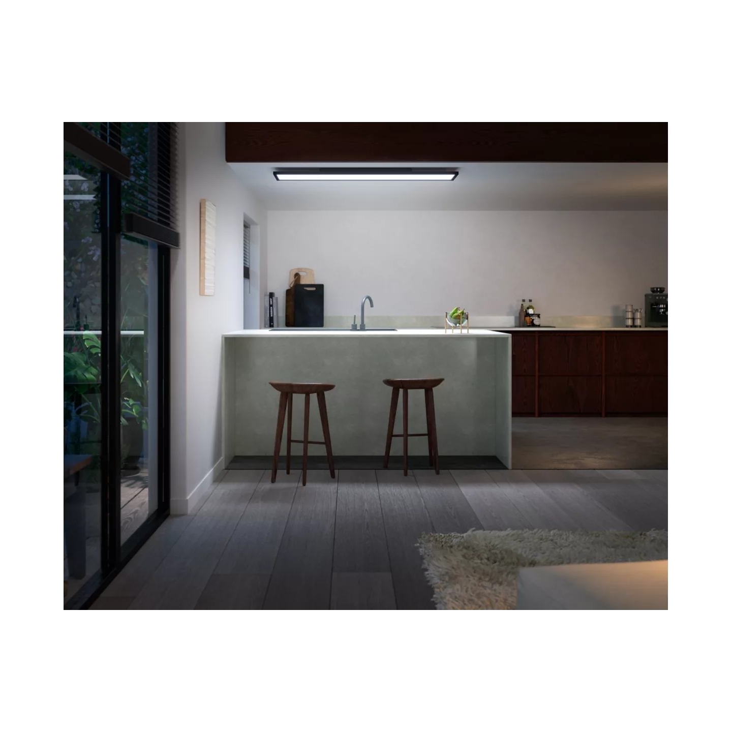 Philips Hue Aurelle rectangular panel light, Black, 120 x 30 cm | 2200-6500 Hue White Ambiance