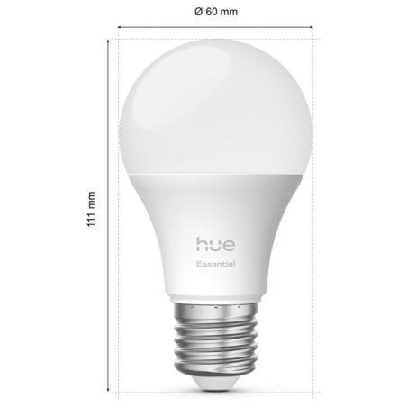 Philips Hue E WCA 806 A60 1P EU | E27 | 8 W | 16 million colours, White and colour light | Bluetooth, Zigbee
