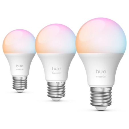 Philips Hue E WCA 806 A60 3P EU | E27 | 8 W | 16 million colours, White and colour light | Bluetooth and Zigbee