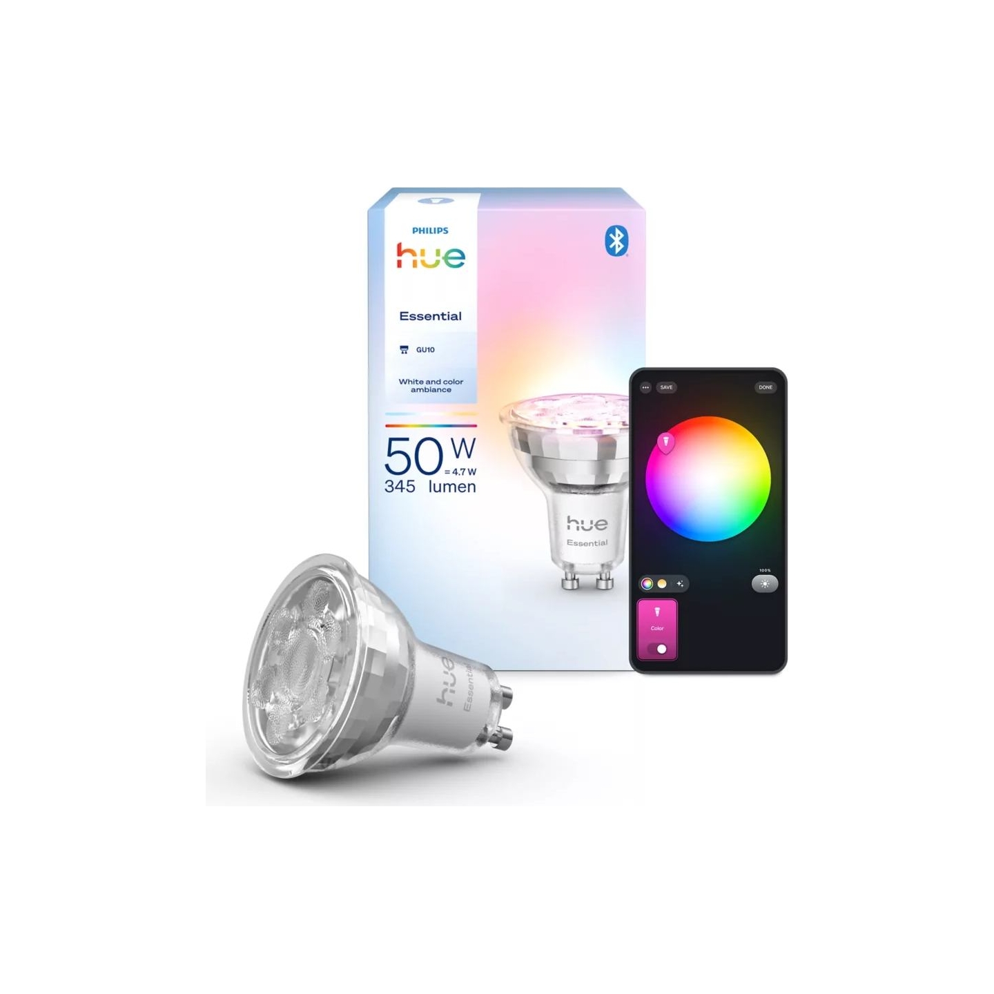 Philips Hue E WCA 345 1P EU | GU10 | 4.7 W | Bluetooth, Zigbee