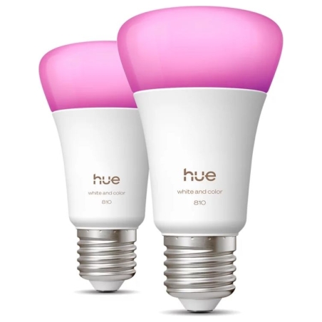 Philips Hue WCA 810 A60 2P EU | E27 | 6 W | White and colour light | Bluetooth and Zigbee
