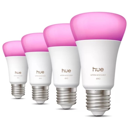 Philips Hue WCA 810 A60 E27 4P EU | E27 | 6 W | White and colour light | Bluetooth and Zigbee