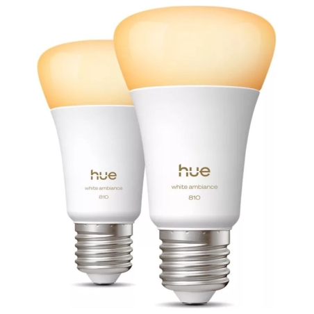 Philips Hue WA 810 A60 2P EU | E27 | 6 W | White and colour light | Bluetooth and Zigbee
