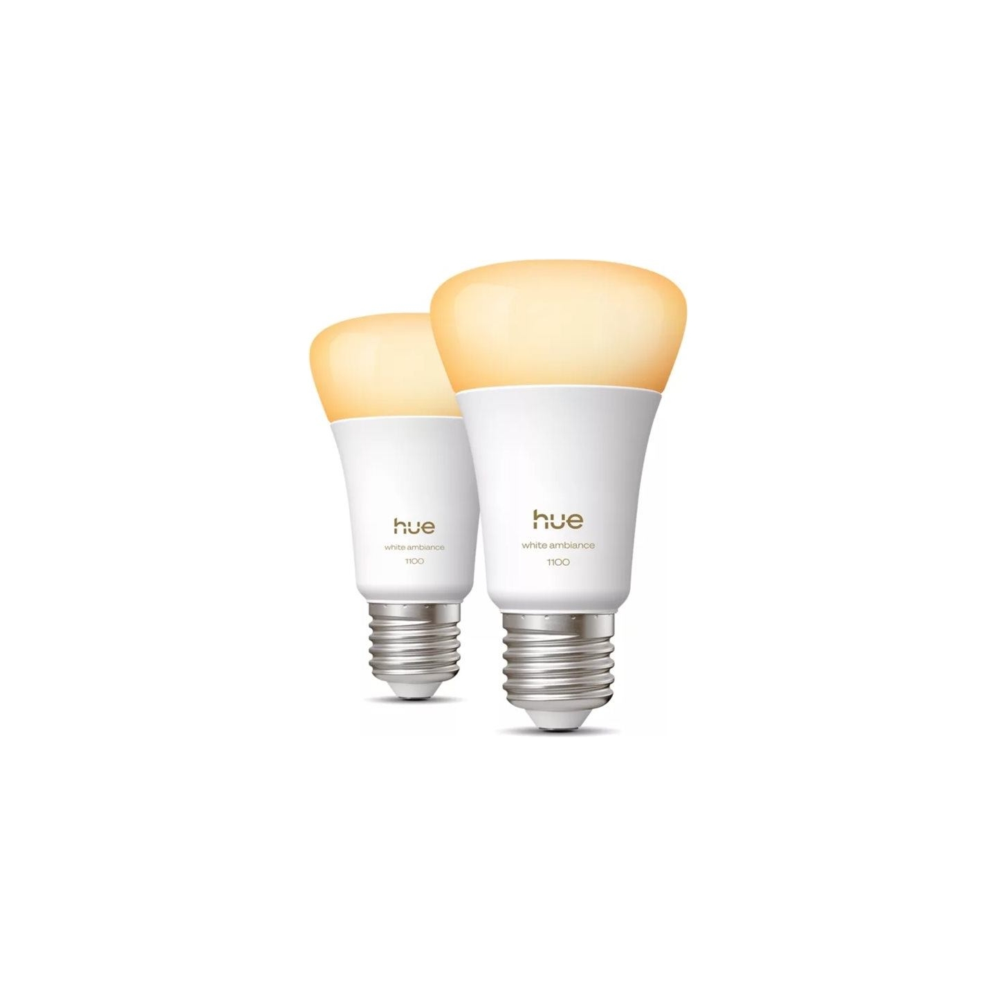 Philips Hue WA 1100 A60 2P EU | E27 | 8.1 W | Warm to cool white light | Bluetooth and Zigbee