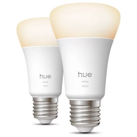 Philips Hue W 1100 A60 2P EU | E27 | 9.5 W | Soft white light | Bluetooth and Zigbee