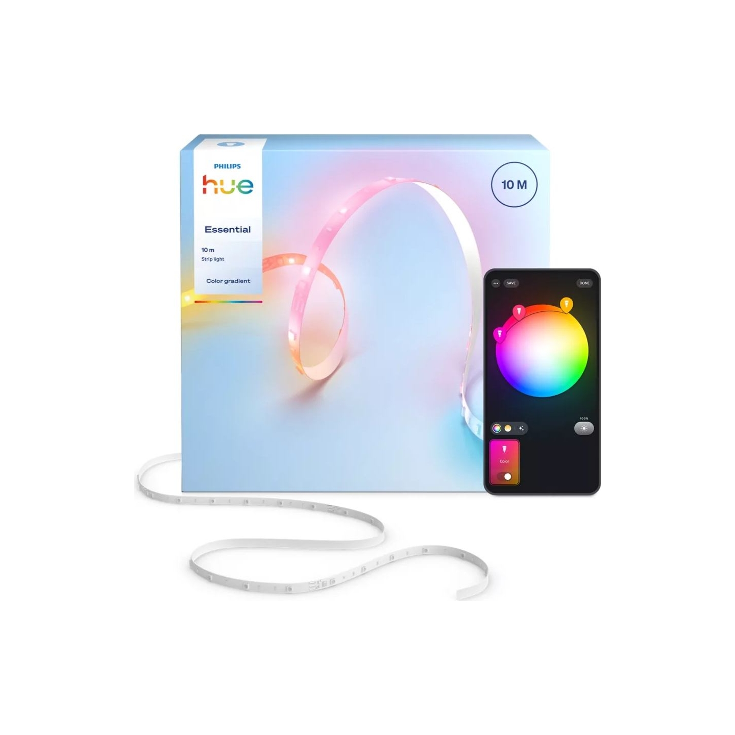 Philips Hue Essential strip light, 10 m | Bluetooth and Zigbee