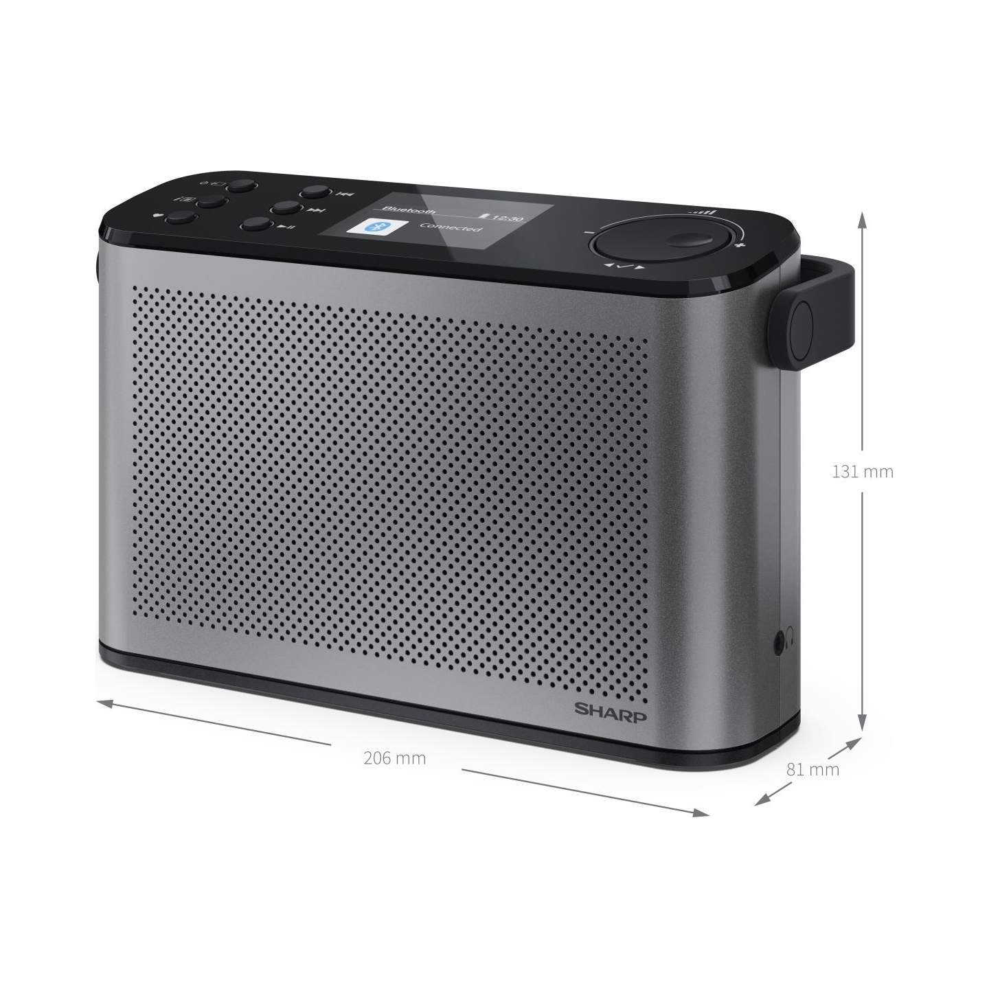 Sharp OSAKA Stereo Portable Digital Radio | DR-P540(GY) | USB port | Bluetooth | FM radio | Wireless connection