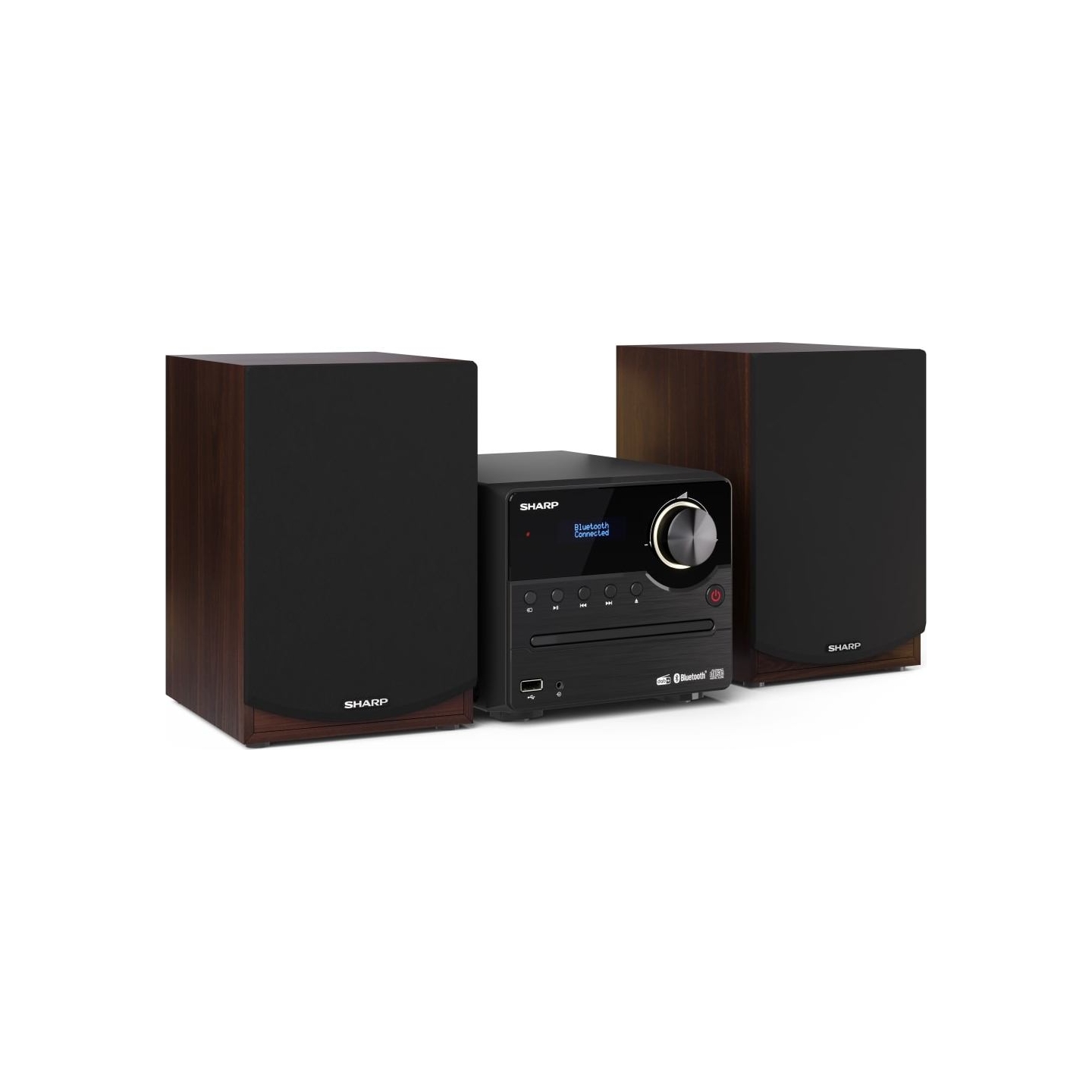 Sharp | Hi-Fi Micro System | XL-B517D(BR) | Brown | USB port | AUX in | Bluetooth | CD player | FM radio | Wireless connection