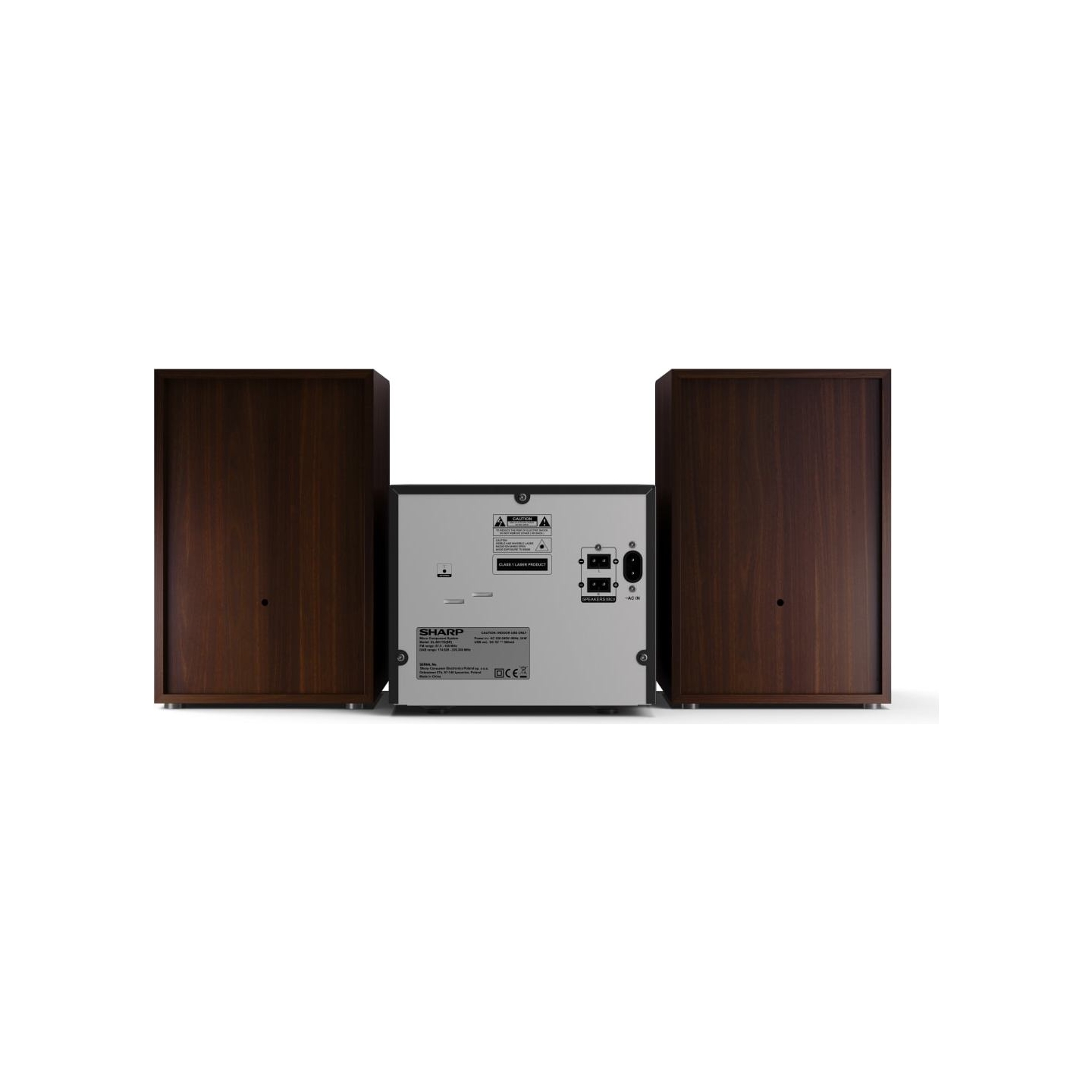 Sharp | Hi-Fi Micro System | XL-B517D(BR) | Brown | USB port | AUX in | Bluetooth | CD player | FM radio | Wireless connection