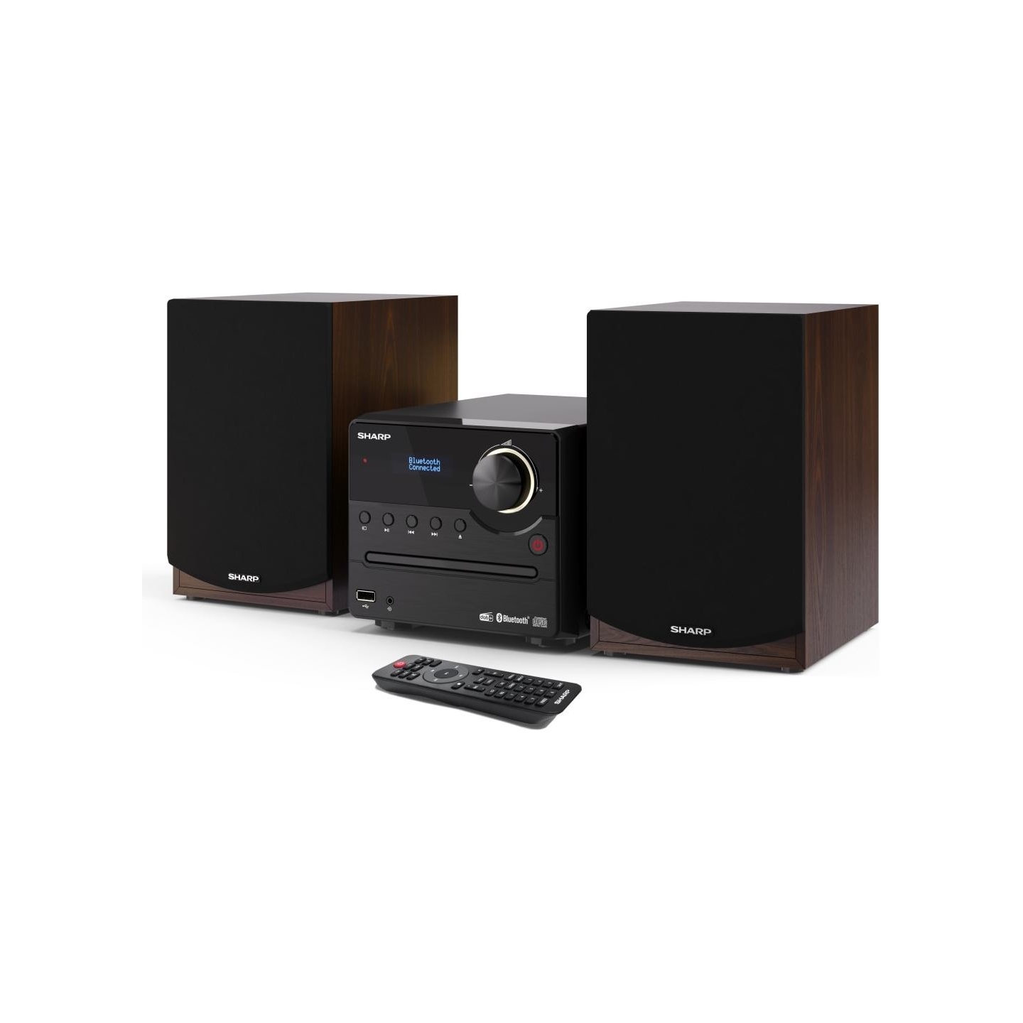 Sharp | Hi-Fi Micro System | XL-B517D(BR) | Brown | USB port | AUX in | Bluetooth | CD player | FM radio | Wireless connection