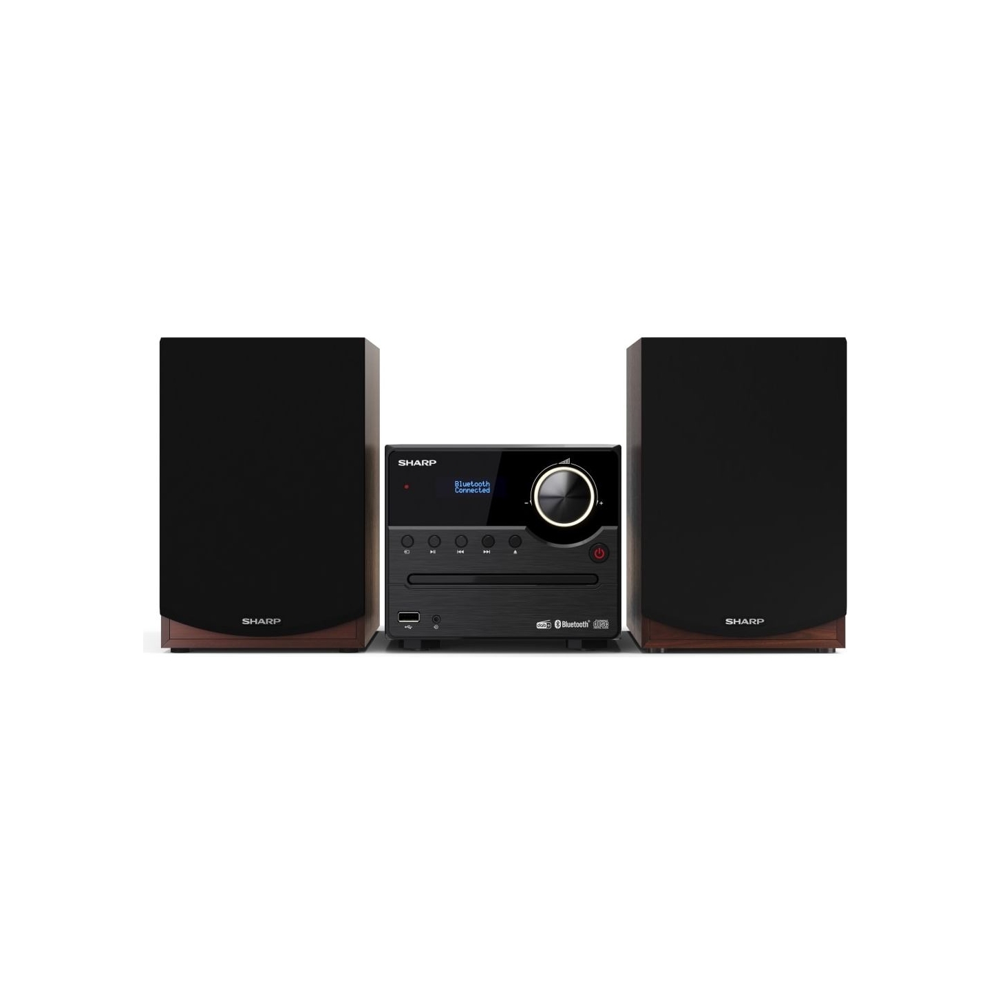 Sharp | Hi-Fi Micro System | XL-B517D(BR) | Brown | USB port | AUX in | Bluetooth | CD player | FM radio | Wireless connection